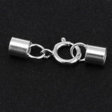 Maxbell 925 Sterling Silver Tube Kumihimo  Clasp Ends Jewelry DIY Findings 3mm