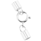 Maxbell 925 Sterling Silver Tube Kumihimo  Clasp Ends Jewelry DIY Findings 3mm