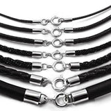 Maxbell Platinum 925 Sterling Silver Cylinder Tube Cord Clasp Ends DIY Craft 1mm