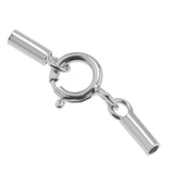Maxbell Platinum 925 Sterling Silver Cylinder Tube Cord Clasp Ends DIY Craft 1mm