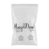 Maxbell 5pcs 6mm Antique Flower Cap 925 Sterling Loose Beads End Cap Silver White
