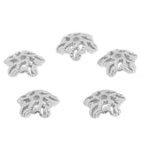 Maxbell 5pcs 6mm Antique Flower Cap 925 Sterling Loose Beads End Cap Silver White