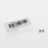 Maxbell 5pcs 8mm Dia Flower Cap 925 Sterling for Earring Bracelet End Cap White Gold