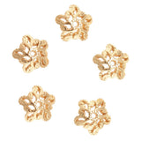Maxbell 5pcs 6mm Antique Flower Cap 925 Sterling Loose Beads End Cap Gold