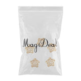 Maxbell 5pcs 6mm Antique Flower Cap 925 Sterling Loose Beads End Cap Gold