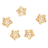 Maxbell 5pcs 6mm Antique Flower Cap 925 Sterling Loose Beads End Cap Gold