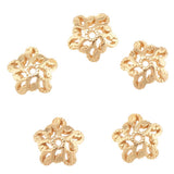 Maxbell 5pcs 6mm Antique Flower Cap 925 Sterling Loose Beads End Cap Gold