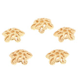 Maxbell 5pcs 6mm Antique Flower Cap 925 Sterling Loose Beads End Cap Gold