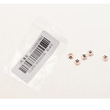 Maxbell 5pcs 6mm Flower Cap 925 Sterling Metal Earring Bracelet End Cap Rose Gold