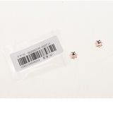 Maxbell 5pcs 8mm Dia Flower Cap 925 Sterling for Earring Bracelet End Cap Rose Gold