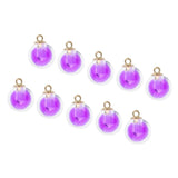 Maxbell 10x Clear Multicolor Round Crystal Glass Ball Pendant Christmas Gifts Purple