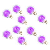 Maxbell 10x Clear Multicolor Round Crystal Glass Ball Pendant Christmas Gifts Purple