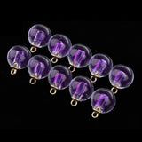 Maxbell 10x Clear Multicolor Round Crystal Glass Ball Pendant Christmas Gifts Purple