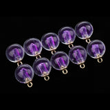 Maxbell 10x Clear Multicolor Round Crystal Glass Ball Pendant Christmas Gifts Purple