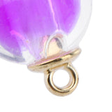 Maxbell 10x Clear Multicolor Round Crystal Glass Ball Pendant Christmas Gifts Purple