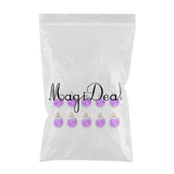 Maxbell 10x Clear Multicolor Round Crystal Glass Ball Pendant Christmas Gifts Purple