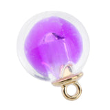 Maxbell 10x Clear Multicolor Round Crystal Glass Ball Pendant Christmas Gifts Purple