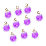 Maxbell 10x Clear Multicolor Round Crystal Glass Ball Pendant Christmas Gifts Purple