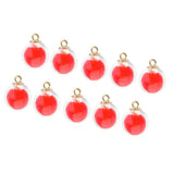 Maxbell 10x Clear Multicolor Round Crystal Glass Ball Pendant Christmas Gifts Red