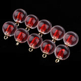 Maxbell 10x Clear Multicolor Round Crystal Glass Ball Pendant Christmas Gifts Red