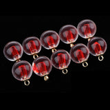 Maxbell 10x Clear Multicolor Round Crystal Glass Ball Pendant Christmas Gifts Red