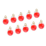Maxbell 10x Clear Multicolor Round Crystal Glass Ball Pendant Christmas Gifts Red