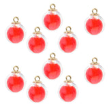 Maxbell 10x Clear Multicolor Round Crystal Glass Ball Pendant Christmas Gifts Red