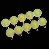 Maxbell 10pcs Multicolor Crystal Ball Charms Pendant Christmas Embellishment Yellow