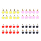 Maxbell 10pcs Multicolor Crystal Ball Charms Pendant Christmas Embellishment Yellow