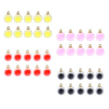 Maxbell 10pcs Multicolor Crystal Ball Charms Pendant Christmas Embellishment Yellow