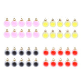 Maxbell 10pcs Multicolor Crystal Ball Charms Pendant Christmas Embellishment Yellow