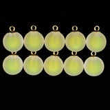 Maxbell 10pcs Multicolor Crystal Ball Charms Pendant Christmas Embellishment Yellow
