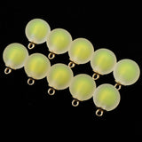 Maxbell 10pcs Multicolor Crystal Ball Charms Pendant Christmas Embellishment Yellow