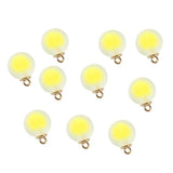 Maxbell 10pcs Multicolor Crystal Ball Charms Pendant Christmas Embellishment Yellow
