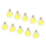 Maxbell 10pcs Multicolor Crystal Ball Charms Pendant Christmas Embellishment Yellow
