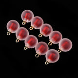 Maxbell 10pcs Multicolor Crystal Ball Charms Pendant Christmas Embellishment Red
