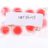 Maxbell 10pcs Multicolor Crystal Ball Charms Pendant Christmas Embellishment Red