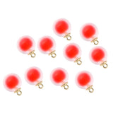 Maxbell 10pcs Multicolor Crystal Ball Charms Pendant Christmas Embellishment Red