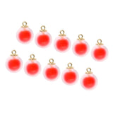 Maxbell 10pcs Multicolor Crystal Ball Charms Pendant Christmas Embellishment Red