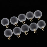 Maxbell 10pcs Multicolor Crystal Ball Charms Pendant Christmas Embellishment Black