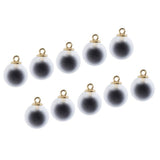 Maxbell 10pcs Multicolor Crystal Ball Charms Pendant Christmas Embellishment Black