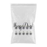 Maxbell 10pcs Multicolor Crystal Ball Charms Pendant Christmas Embellishment Black