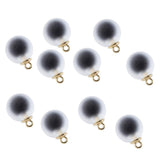 Maxbell 10pcs Multicolor Crystal Ball Charms Pendant Christmas Embellishment Black