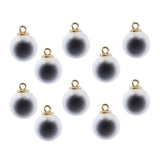 Maxbell 10pcs Multicolor Crystal Ball Charms Pendant Christmas Embellishment Black