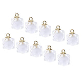 Maxbell 10x Transparent Polygonal Multicolor Crystal Pendant Christmas Gift White