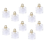 Maxbell 10x Transparent Polygonal Multicolor Crystal Pendant Christmas Gift White