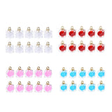 Maxbell 10x Transparent Polygonal Multicolor Crystal Pendant Christmas Gift White