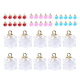 Maxbell 10x Transparent Polygonal Multicolor Crystal Pendant Christmas Gift White