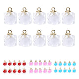 Maxbell 10x Transparent Polygonal Multicolor Crystal Pendant Christmas Gift White