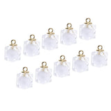 Maxbell 10x Transparent Polygonal Multicolor Crystal Pendant Christmas Gift White